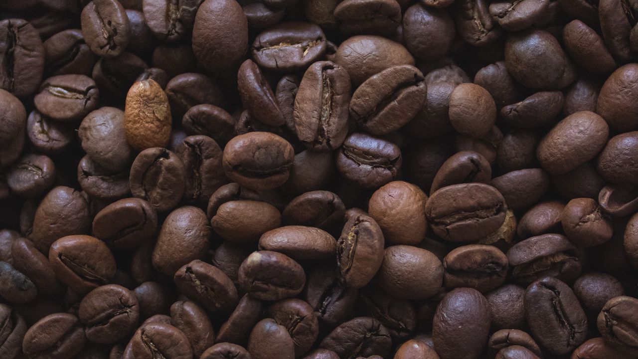 Wallpaper coffee beans, beans, coffee, macro, brown