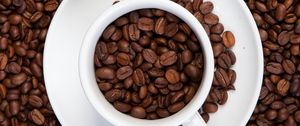 Preview wallpaper coffee beans, beans, coffee, mug