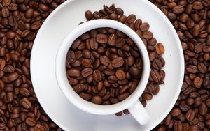 Preview wallpaper coffee beans, beans, coffee, mug