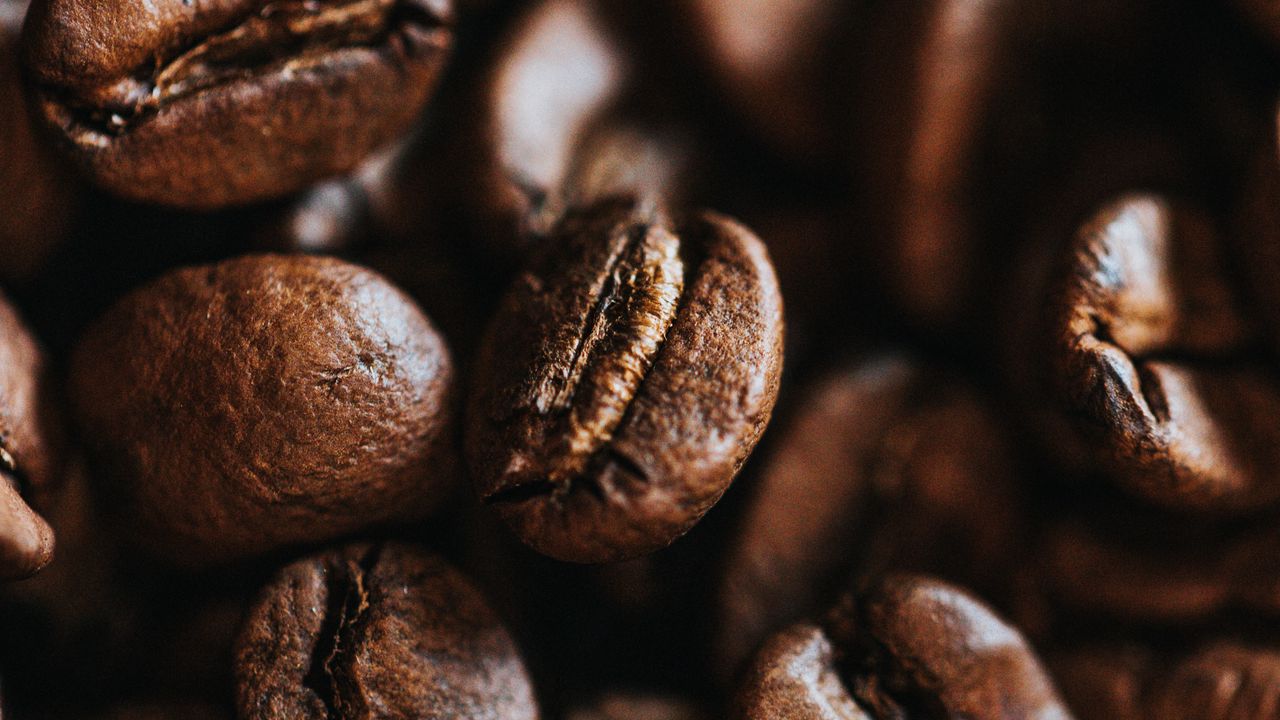 Wallpaper coffee beans, beans, macro, brown, coffee