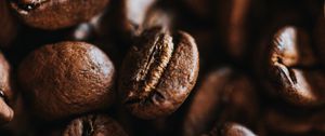 Preview wallpaper coffee beans, beans, macro, brown, coffee