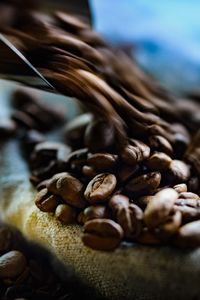 Preview wallpaper coffee, beans, blur, macro