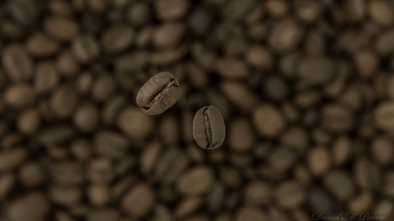 Wallpaper coffee, beans, blur, macro, brown