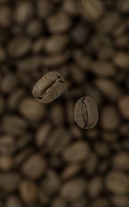 Preview wallpaper coffee, beans, blur, macro, brown