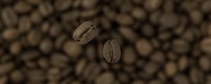 Preview wallpaper coffee, beans, blur, macro, brown