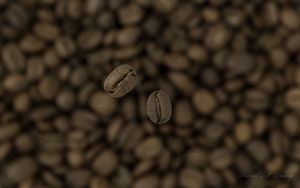 Preview wallpaper coffee, beans, blur, macro, brown