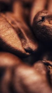 Preview wallpaper coffee, beans, brown, background, macro