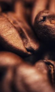 Preview wallpaper coffee, beans, brown, background, macro