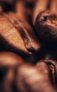 Preview wallpaper coffee, beans, brown, background, macro