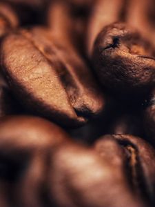 Preview wallpaper coffee, beans, brown, background, macro