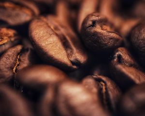 Preview wallpaper coffee, beans, brown, background, macro