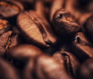 Preview wallpaper coffee, beans, brown, background, macro