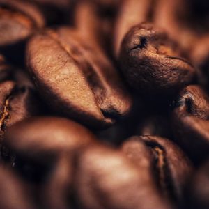 Preview wallpaper coffee, beans, brown, background, macro