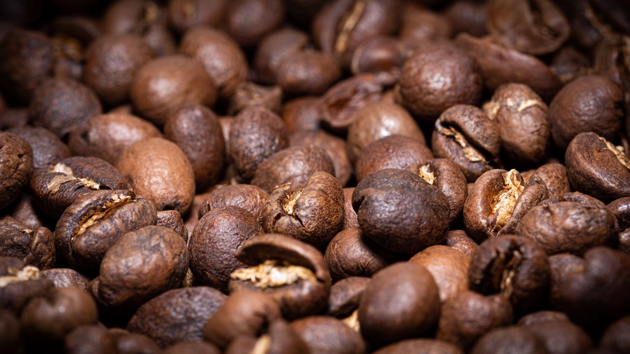 Wallpaper coffee, beans, caffeine, macro