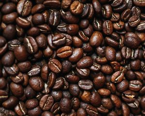 Preview wallpaper coffee beans, coffee, beans, brown, macro