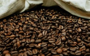 Preview wallpaper coffee beans, coffee, beans, macro, brown