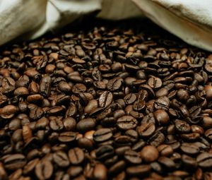 Preview wallpaper coffee beans, coffee, beans, macro, brown