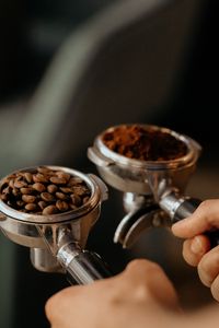 Preview wallpaper coffee beans, coffee, beans, hand