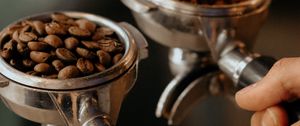 Preview wallpaper coffee beans, coffee, beans, hand