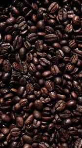 Preview wallpaper coffee beans, coffee, beans, brown, dark, macro