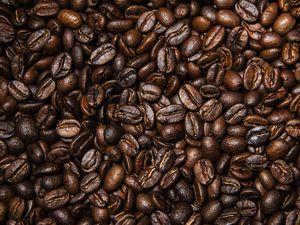 Preview wallpaper coffee beans, coffee, beans, brown, texture