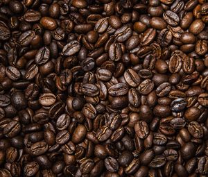 Preview wallpaper coffee beans, coffee, beans, brown, texture