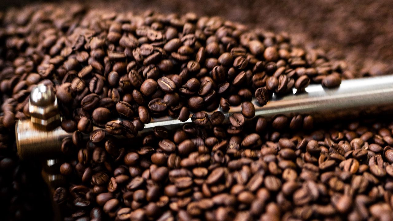 Wallpaper coffee beans, coffee, beans, coffee grinder, brown
