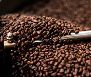 Preview wallpaper coffee beans, coffee, beans, coffee grinder, brown