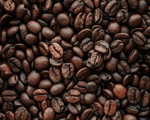 Preview wallpaper coffee beans, coffee, beans, roasting, macro, brown