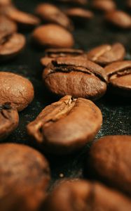 Preview wallpaper coffee beans, coffee, beans, roasting, brown, macro