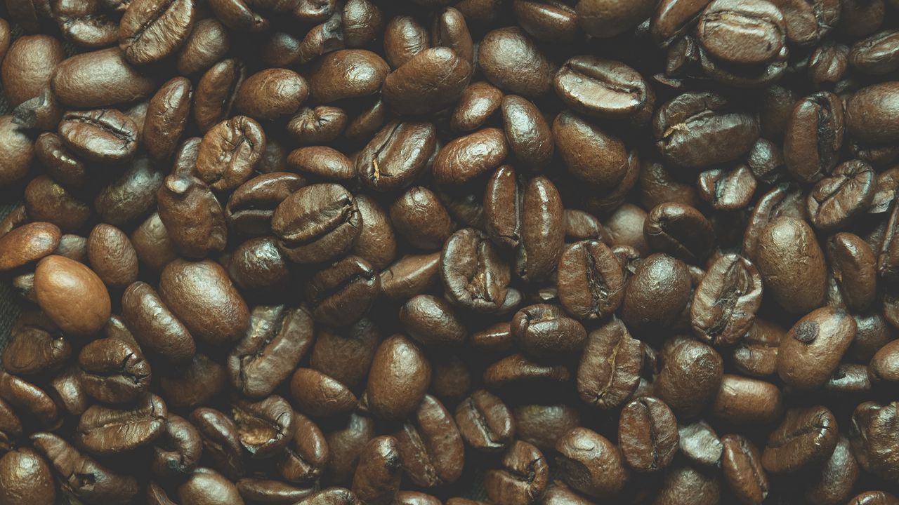 Wallpaper coffee beans, coffee, brown, macro