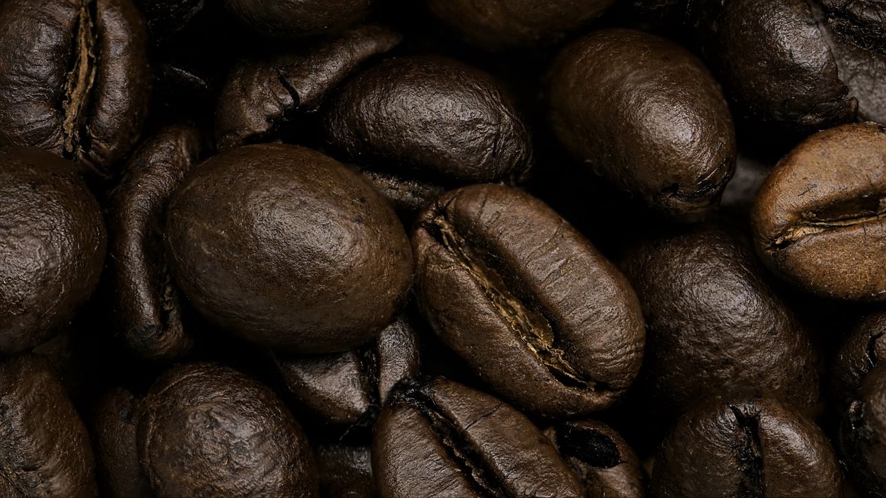 Wallpaper coffee beans, coffee, close-up