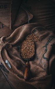 Preview wallpaper coffee beans, coffee, cloth, bag