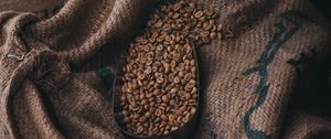 Preview wallpaper coffee beans, coffee, cloth, bag