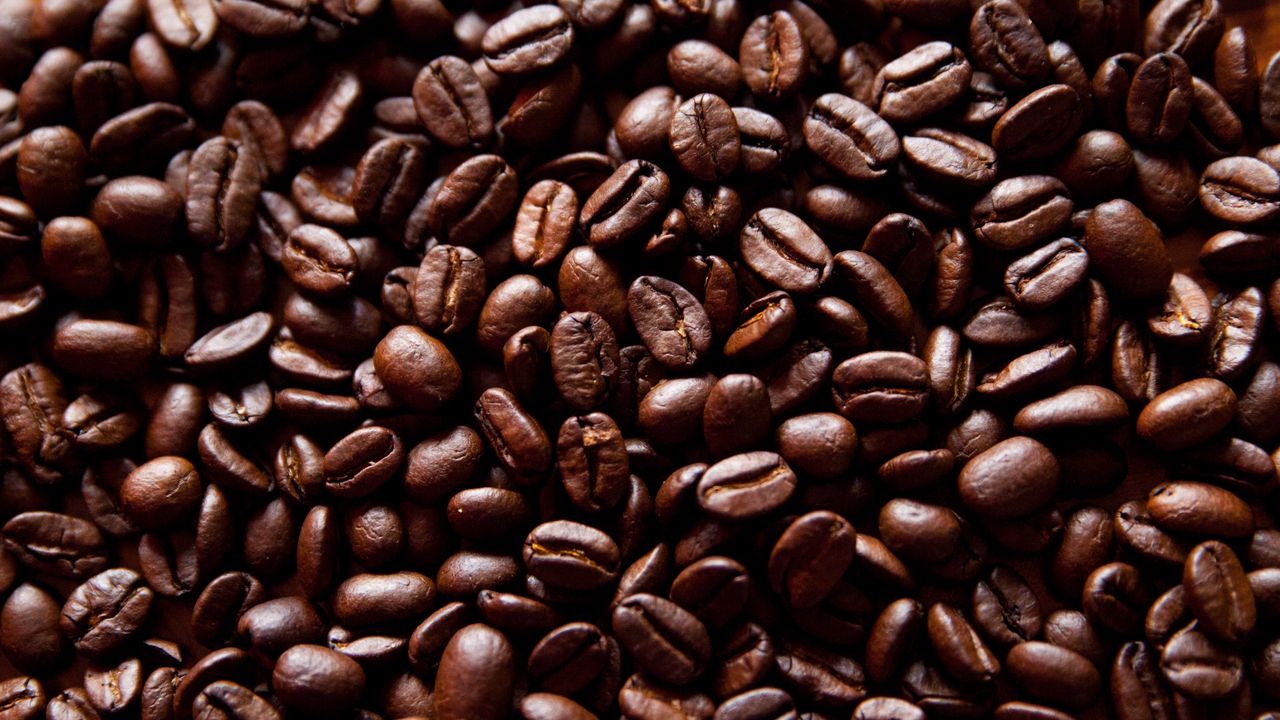 Wallpaper coffee beans, coffee, fried