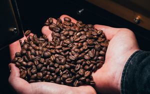 Preview wallpaper coffee beans, coffee, hands