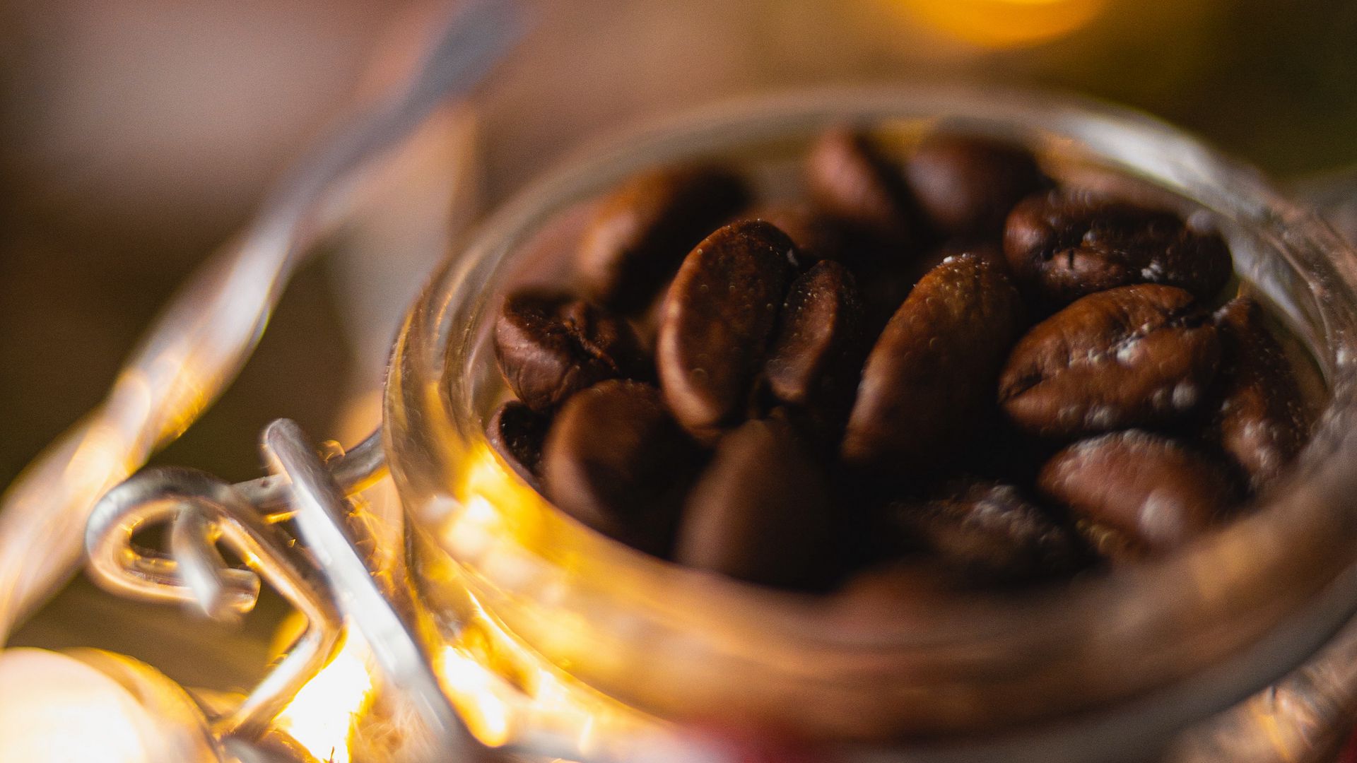 Download Wallpaper 1920x1080 Coffee Beans Coffee Jar Macro Full Hd Hdtv Fhd 1080p Hd 4579