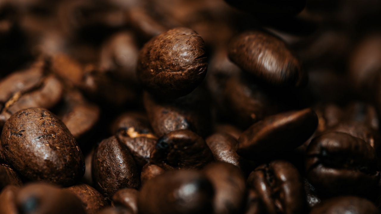Wallpaper coffee beans, coffee, macro, brown, beans