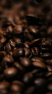 Preview wallpaper coffee beans, coffee, macro, brown, beans