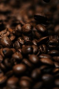 Preview wallpaper coffee beans, coffee, macro, brown, beans