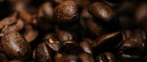 Preview wallpaper coffee beans, coffee, macro, brown, beans