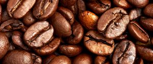 Preview wallpaper coffee beans, coffee, macro, grains, brown