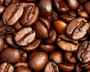 Preview wallpaper coffee beans, coffee, macro, grains, brown