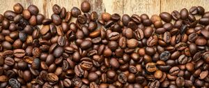 Preview wallpaper coffee beans, coffee, surface