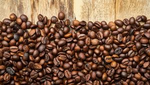 Preview wallpaper coffee beans, coffee, surface