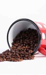 Preview wallpaper coffee, beans, cup, food