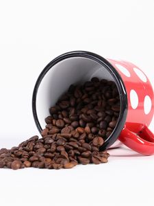 Preview wallpaper coffee, beans, cup, food