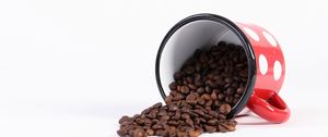 Preview wallpaper coffee, beans, cup, food