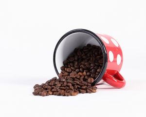 Preview wallpaper coffee, beans, cup, drink, food