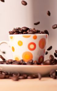 Preview wallpaper coffee, beans, cup, caffeine
